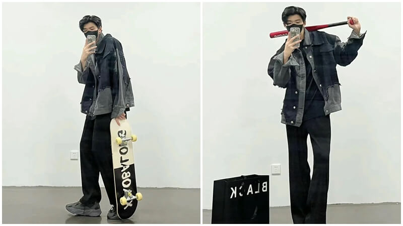 Chụp ảnh toàn thân trước gương