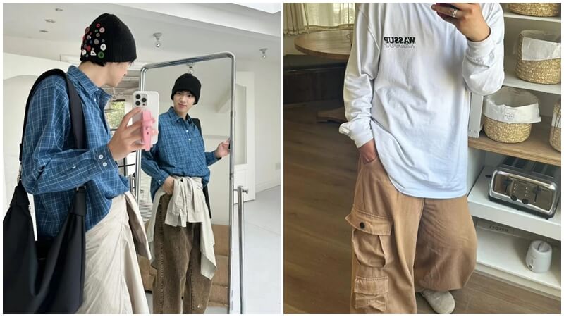 Tạo dáng khoe outfit