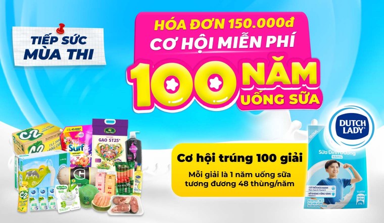Kết quả quay số chương trình 'Hóa đơn 150K trúng 100 năm uống sữa Dutch Lady'