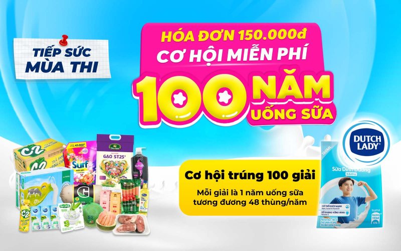 Kết quả quay số chương trình 'Hóa đơn 150K trúng 100 năm uống sữa Dutch Lady'