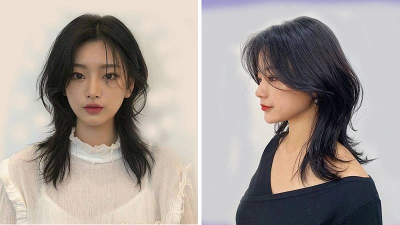 Tóc mullet layer nữ