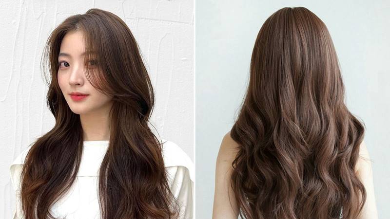 Tóc dài uốn xoăn lơi dịu dàng