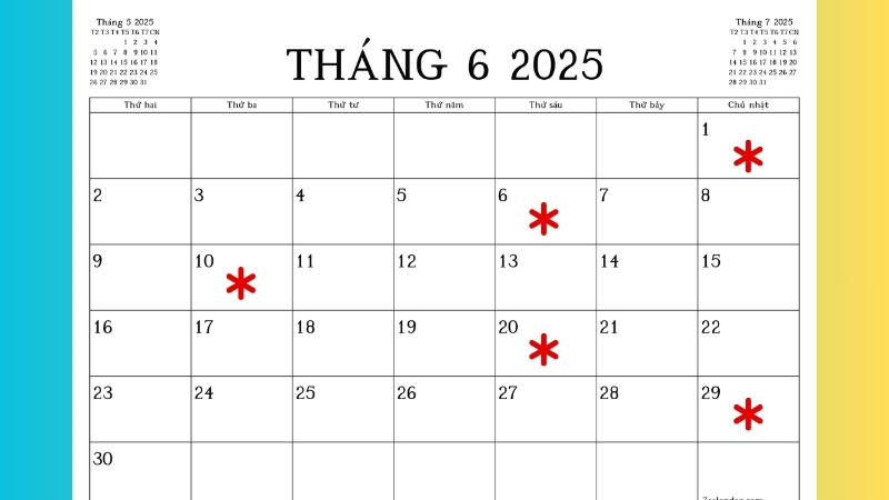 Các ngày Hoàng Đạo xuất hành may mắn tháng 6/2025