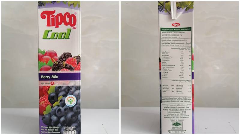 Nước ép trái cây Berry mix việt quất, dâu tây, mâm xôi và nho Tipco