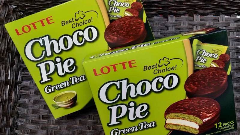 Bánh Chocopie Lotte vị trà xanh