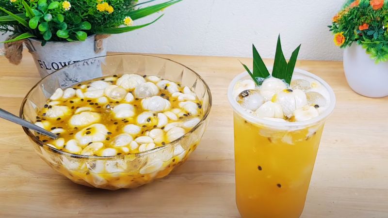 Thành phẩm trà măng cụt chanh dây