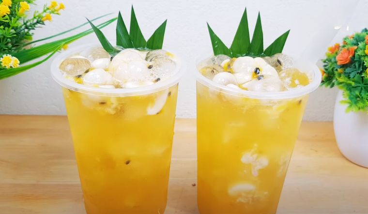 Công thức pha trà măng cụt chanh dây ngon, cực hot
