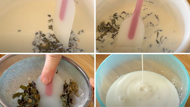 Làm pudding ô long sữa