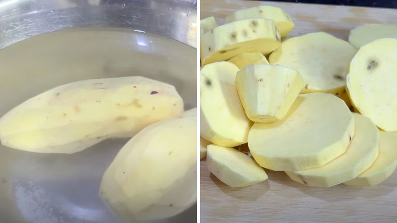 Sơ chế khoai lang