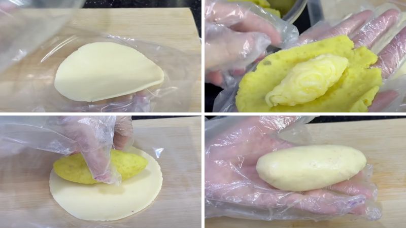 Tạo hình bánh khoai lang phô mai