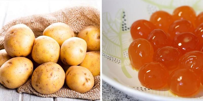 Nguyên liệu làm món snack khoai tây vị trứng muối