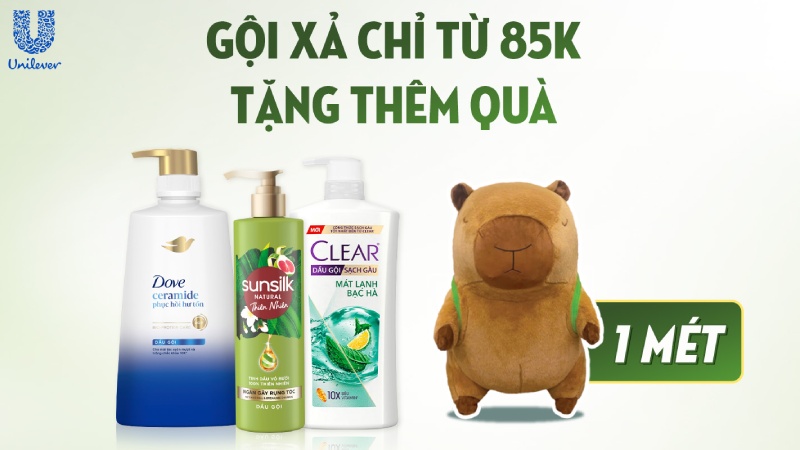 Top 10 KH nhanh nhất mua gội/xả Sunsilk tặng Capybara khổng lồ