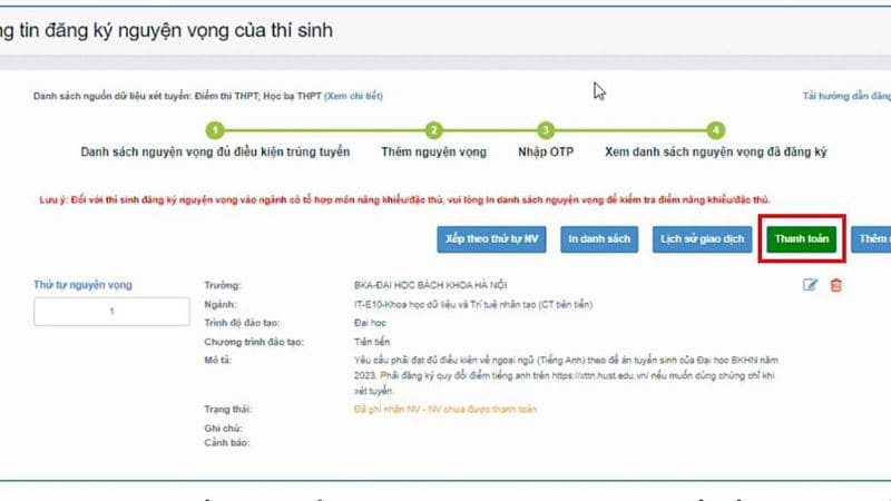Hướng dẫn cách thanh toán lệ phí đăng ký nhanh chóng, an toàn