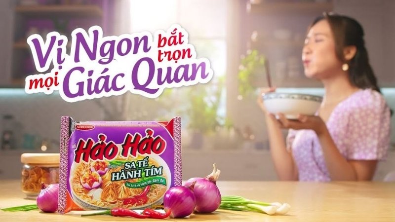Hảo Hảo sa tế hành tím thơm cay khoảng 344 calo gói 74g