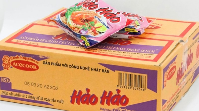 Mì Hảo Hảo tôm chua cay với 333 calo mỗi gói
