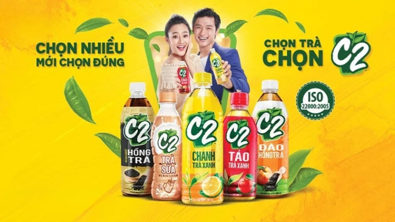 C2 là sản phẩm trà xanh đóng chai phổ biến được nhiều người yêu thích hiện nay