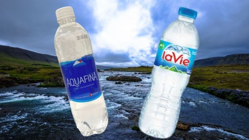 So sánh nước suối Aquafina và Lavie