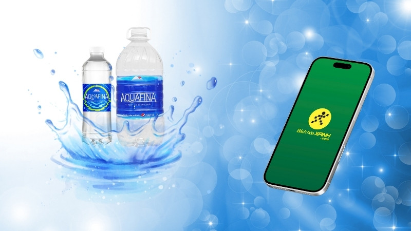 Chi tiết cách đặt mua nước suối Aquafina online tại Bách hóa XANH