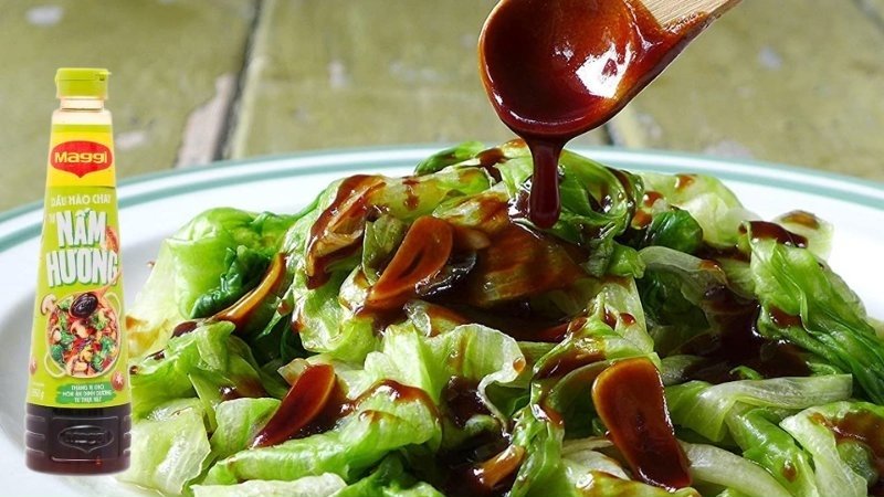 Dầu hào nấm hương Maggi nổi bật với màu sắc và thành phần thuần thực vật