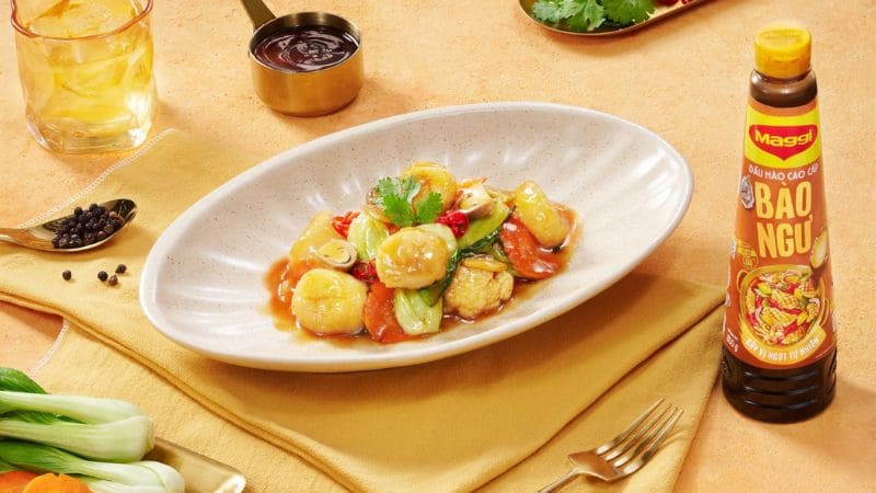 Hải sản sò điệp, ngao tươi ngon hòa quyện cùng dầu hào bào ngư