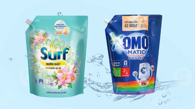 Surf phù hợp với nhu cầu giặt cơ bản hằng ngày, OMO lý tưởng cho quần áo bẩn nặng và giặt máy chuyên sâu