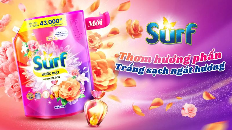 Nước giặt Surf nước hoa hương phấn