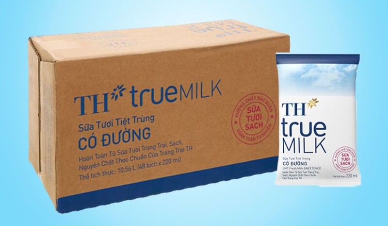 Sữa tươi TH true MILK tiệt trùng có đường