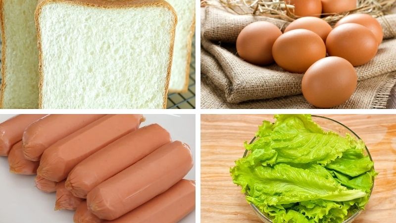 Nguyên liệu cần chuẩn bị khi làm bánh sandwich phô mai