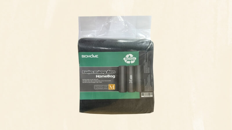 3 cuộn túi đựng rác đen hạt nhựa tái sinh Biohome 55x65cm (1kg) 3 cuộn túi đựng rác đen hạt nhựa tái sinh Biohome 55x65cm (1kg)