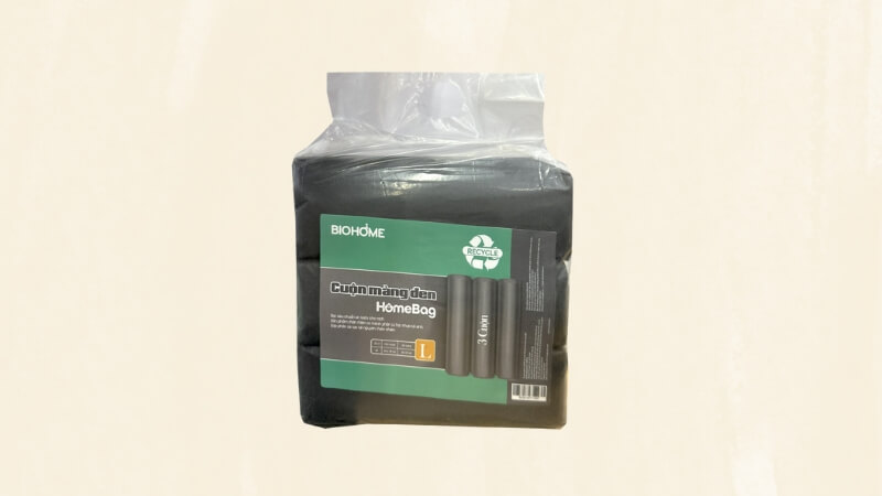 3 cuộn túi đựng rác đen hạt nhựa tái sinh Biohome 64x78cm (1kg) 3 cuộn túi đựng rác đen hạt nhựa tái sinh Biohome 64x78cm (1kg)