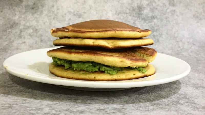 Bánh rán Doremon nhân matcha thơm dịu, thanh mát, hợp khi dùng cùng trà nóng