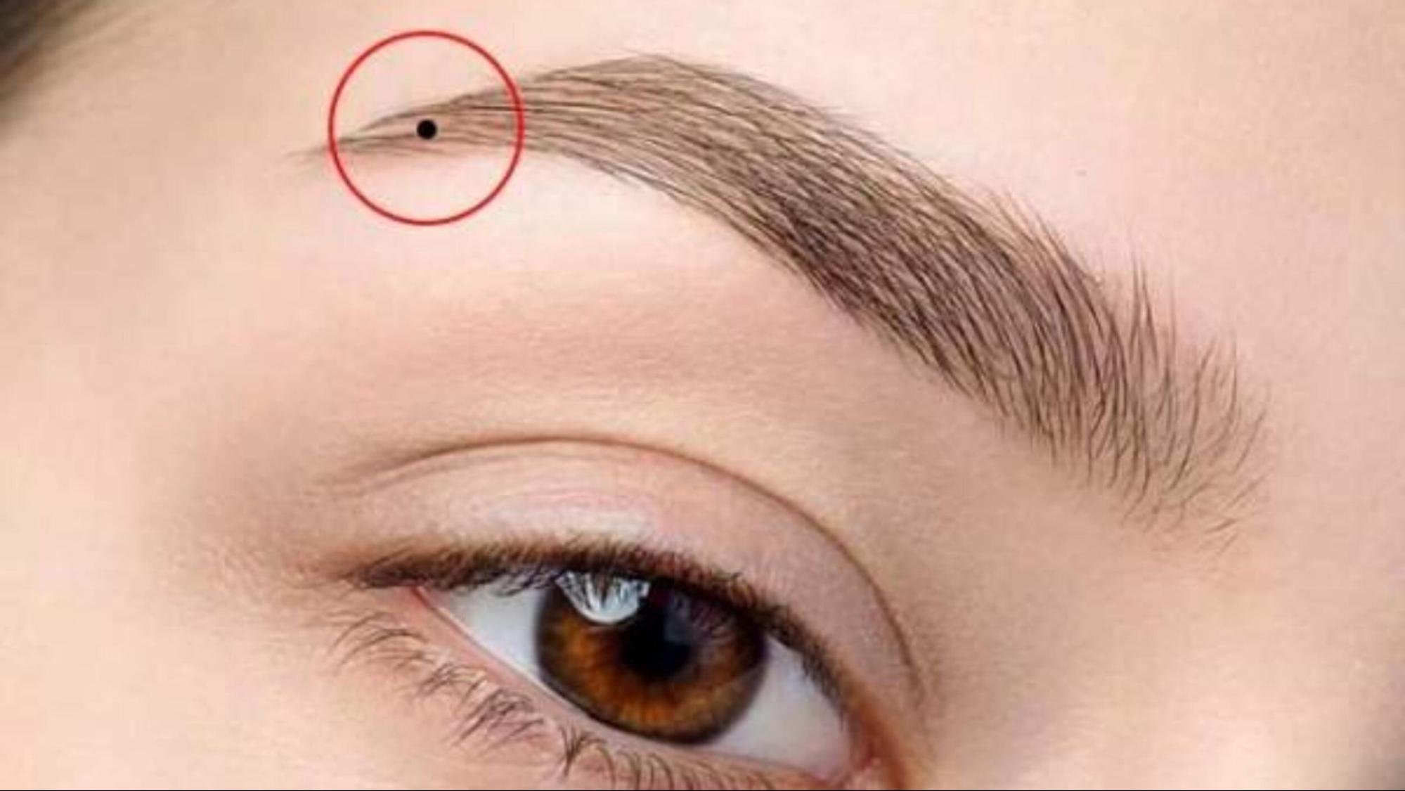 Nốt ruồi nằm ẩn trong lông mày được xem là dấu hiệu của vận may lớn
