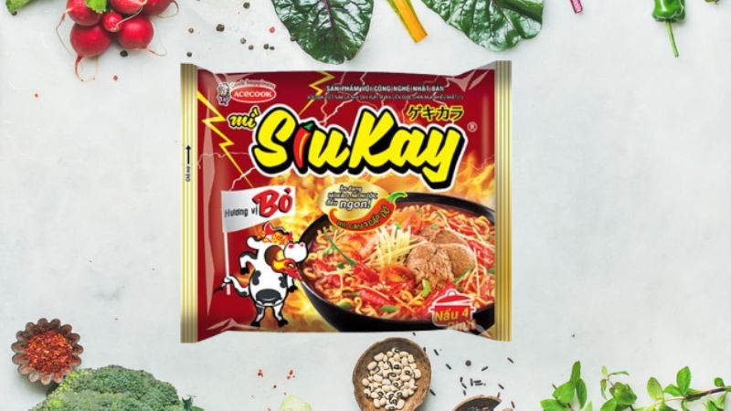 Mì bò Siukay thơm lừng, sợi mì vàng dai