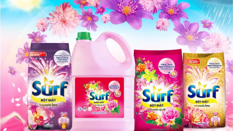 Bột giặt Surf có hương nước hoa duyên dáng trắng sạch ngát hương