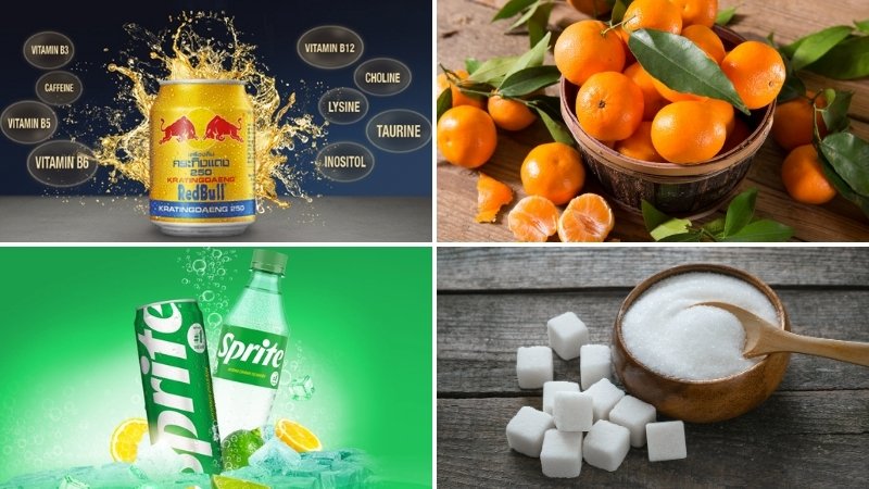Nguyên liệu làm Redbull Thái pha quýt