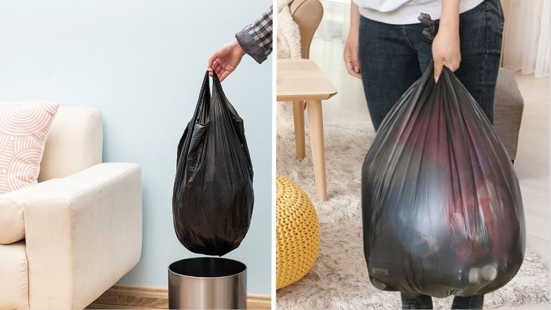 Túi rác có quai dễ buộc lại và đa dạng các kích thước