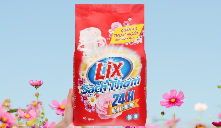 Review bột giặt Lix sạch thơm 24h ngát hương suốt ngày dài