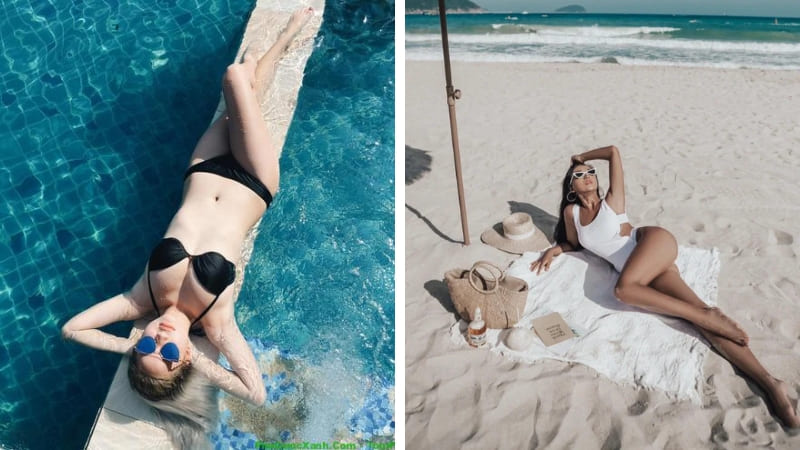 Nằm nghiêng khoe đường cong, ánh nhìn hướng xa cuốn hút Nằm nghiêng khoe đường cong, ánh nhìn hướng xa cuốn hút