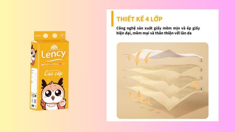4 lớp dày dặn, mềm mại và an toàn cho da