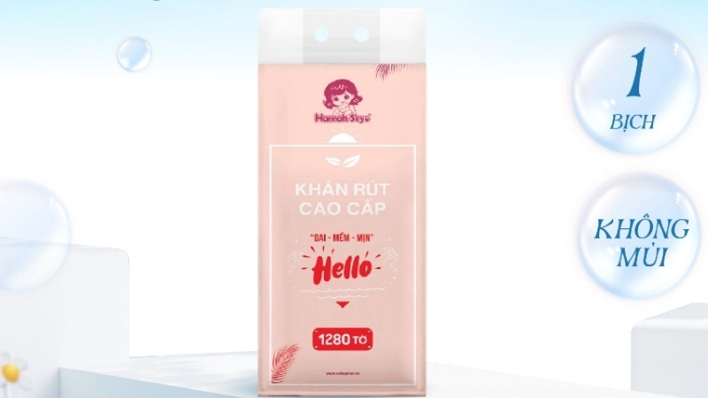Khăn giấy rút Hannah-Seyo 1280 tờ, dai, không xơ, dễ rút