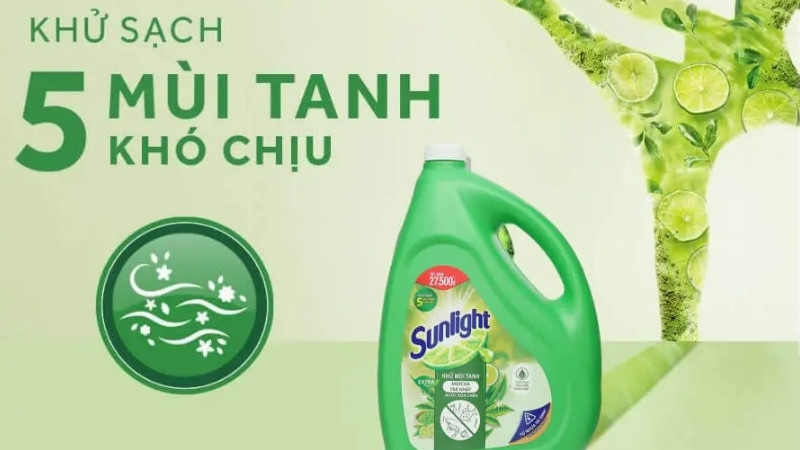 Sunlight Extra hương matcha khử mùi hiệu quả, thơm trà xanh dễ chịu