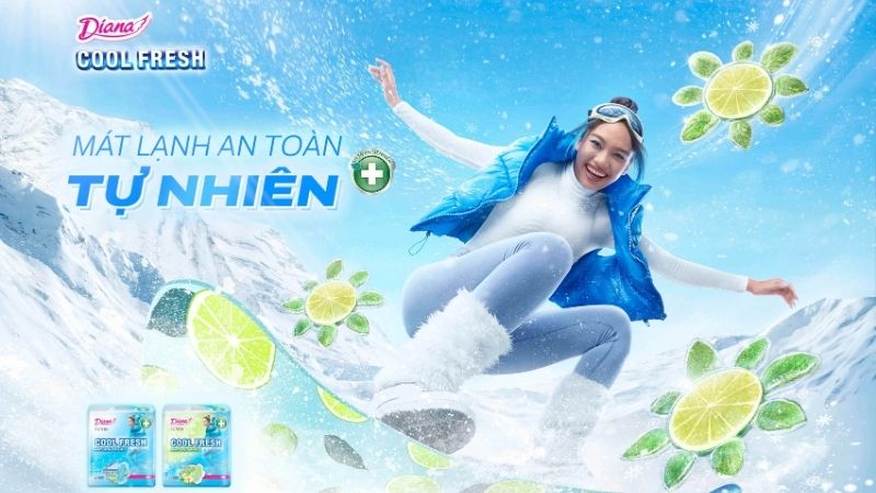 Diana Sensi Cool Fresh là dòng băng vệ sinh mỏng nhẹ, khử mùi, kháng khuẩn hiệu quả Diana Sensi Cool Fresh là dòng băng vệ sinh mỏng nhẹ, khử mùi, kháng khuẩn hiệu quả