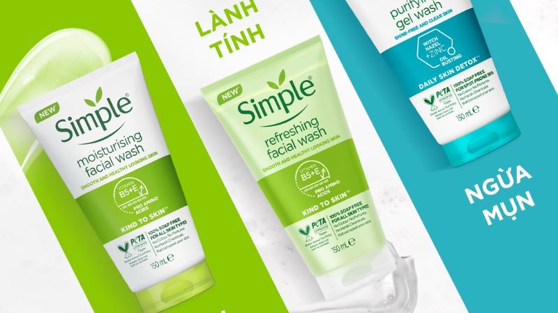 Công dụng của sữa rửa mặt Simple