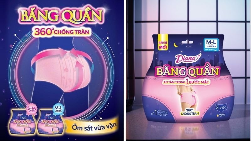 Mặc vào như quần lót thông thường, đảm bảo phần lõi thấm hút nằm đúng vị trí trung tâm