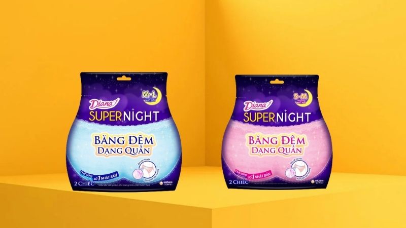 Diana Super Night có thiết kế 2 trong 1 bảo vệ đa tư thế ngủ