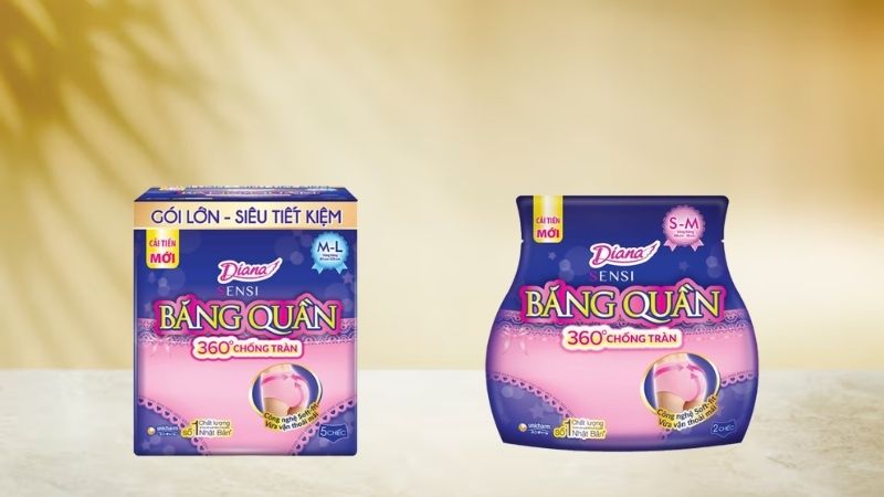 Diana SENSI băng quần thiết kế 360 độ chống tràn