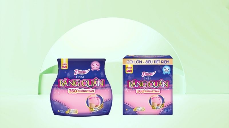 Băng vệ sinh quần Diana có 2 size là S-M và M-L