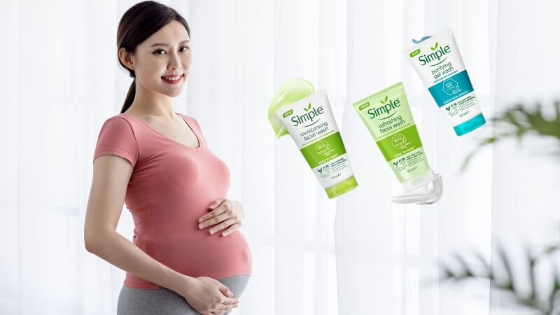 Sữa rửa mặt Simple bầu dùng được không?