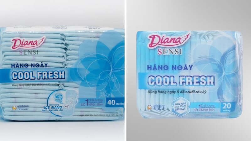 Băng vệ sinh Diana Sensi Cool Fresh dùng hàng ngày