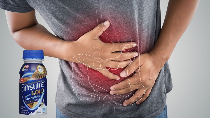 Viêm loét dạ dày, viêm đại tràng không nên uống sữa Ensure